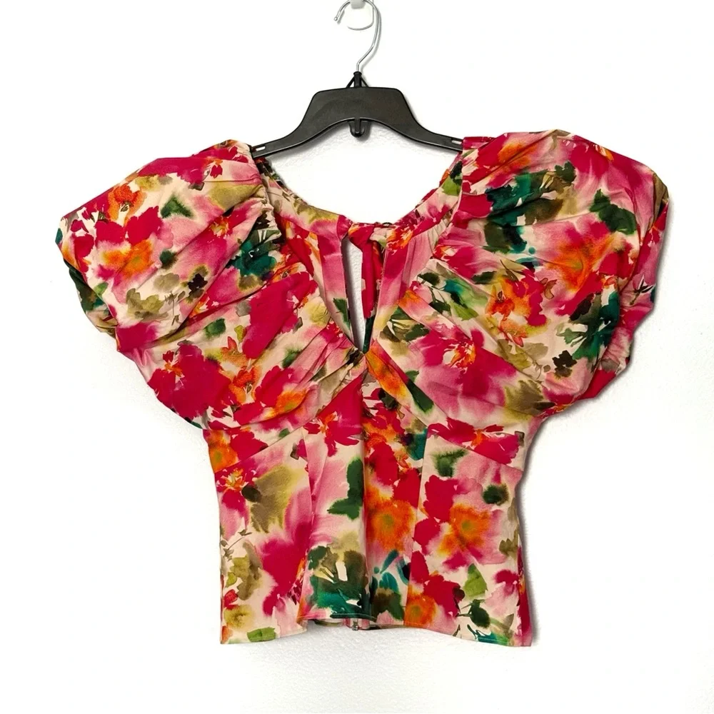 J. Crew Floral Cicily Stretch Cotton Poplin‎ Top - 2
